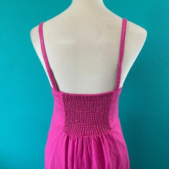 Jonathan Simkhai Kitzia Linen Cover Ups Bustier Midi Dress Tiered Size M - Picture 6 of 8